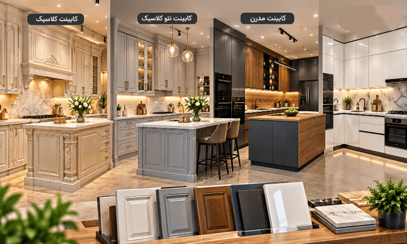 انواع کابینت نئو کلاسیک و...